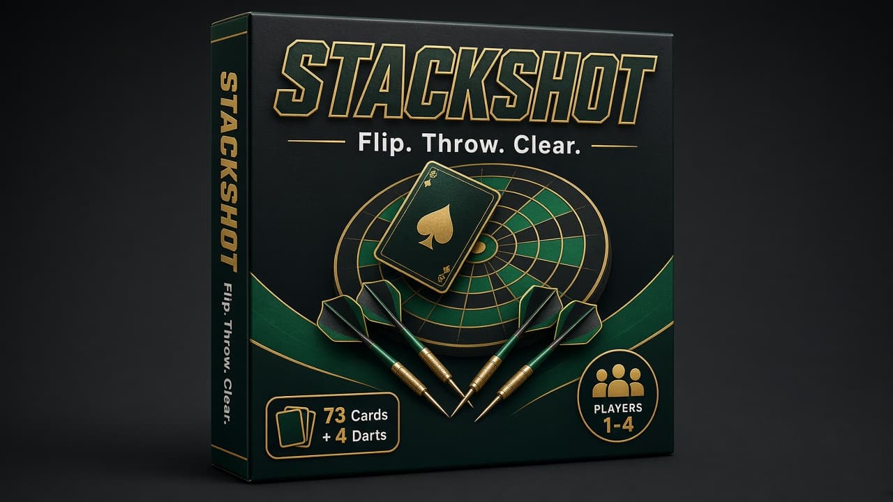 4 branded steel-tip darts